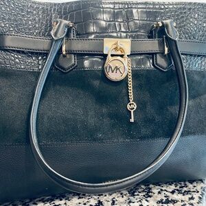 Large MK bag- Black With Gold Tone